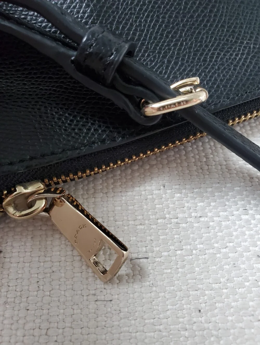 Coach black leather